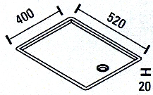 ABK Bingara ανοξείδωτο αποχυμωτήρα πλυντηρίου 52x40cm επίπεδη ενσωμάτωση BIN52FVI