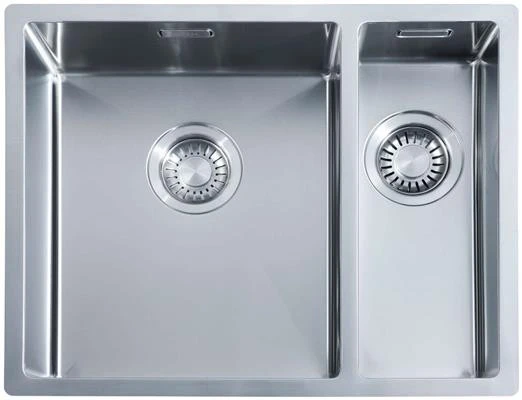 ABK Bingara 1,5 ανοξείδωτος νεροχύτης 34x40+15x40 cm για επίπεδη ενσωμάτωση, υποκατασκευή και ανωκατασκευή BIN3415FVI
