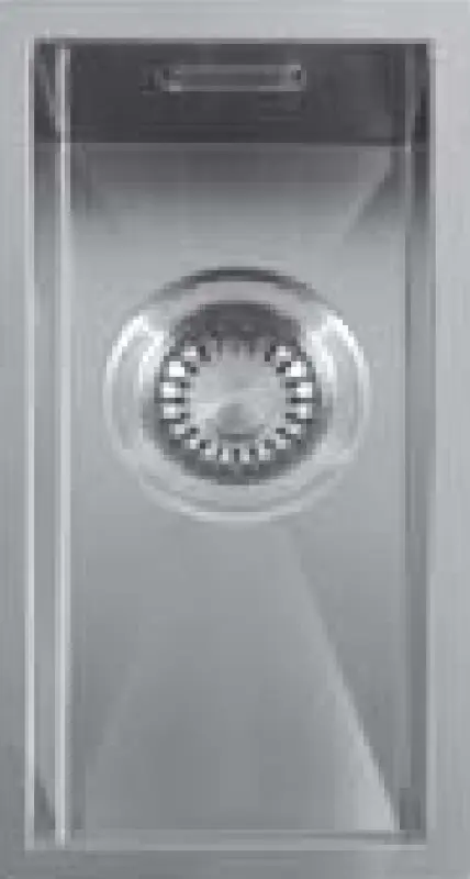 ABK Baronga μικρό ανοξείδωτο νεροχύτη 16x34 εκ. επίπεδη ενσωμάτωση, υποδομή και επικατασκευή BAR16FVI