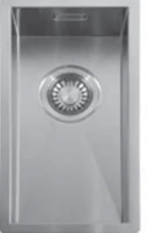 ABK Baronga μικρό ανοξείδωτο νεροχύτη 20x40 cm επίπεδη εγκατάσταση, υποστύλωμα και επάνω εγκατάσταση BAR20FVI