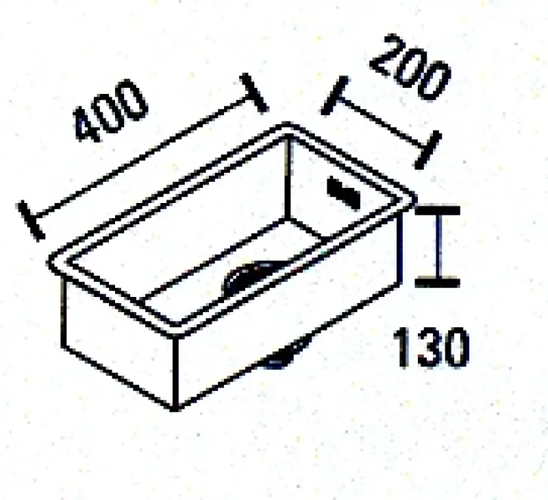 ABK Baronga μικρό ανοξείδωτο νεροχύτη 20x40 cm επίπεδη εγκατάσταση, υποστύλωμα και επάνω εγκατάσταση BAR20FVI