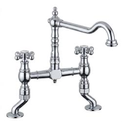 Nοσταλγική βρύση κουζίνας από ανοξείδωτο ατσάλι V1979RVSST