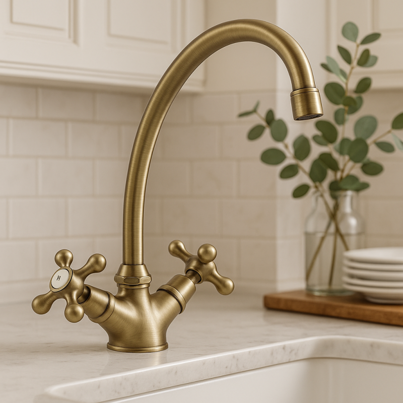 Νοσταλγική βρύση κουζίνας V1900 Μπρούντζος