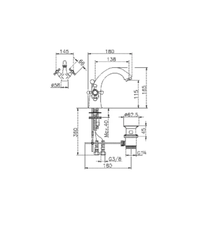 Χούμπερ Βικτωριανός Μίκτης Νιπτήρα Ανοξείδωτος Χάλυβας VT0005102A