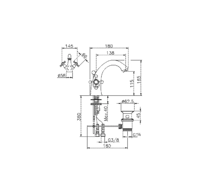 Χούμπερ Βικτωριανός Μίκτης Νιπτήρα Χρυσός VT0005102G