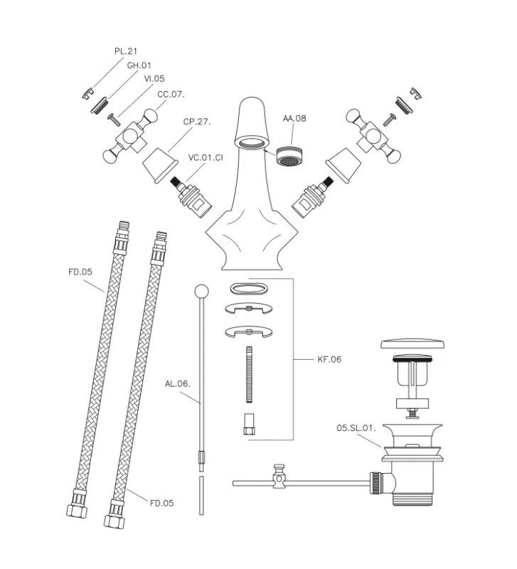 Χούμπερ Βικτωριανός Μίκτης Νιπτήρα Χρυσός VT0005102G