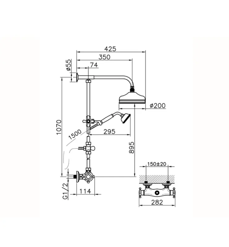 Η μετάφραση van een productnaam zoals "Huber Victorian Thermostatische Doucheset RVS 390.VT21H.AC" is niet noodzakelijk, omdat het een specifieke merk- en productnaam betreft. In plaats daarv