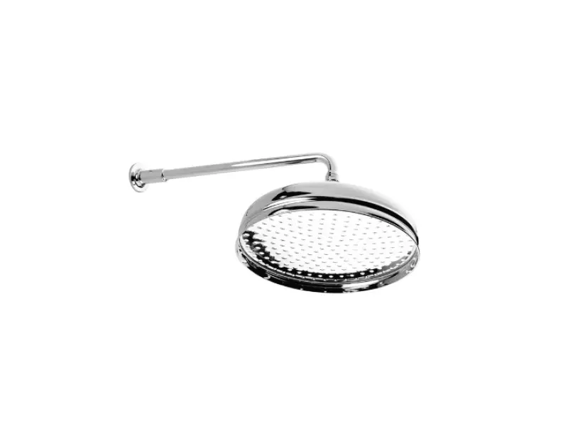 Χούμπερ Νοσταλγικό μεγάλο κλασικό ντους βροχής 30εκ Μπρούντζος με βραχίονα τοίχου 612.03H.BA