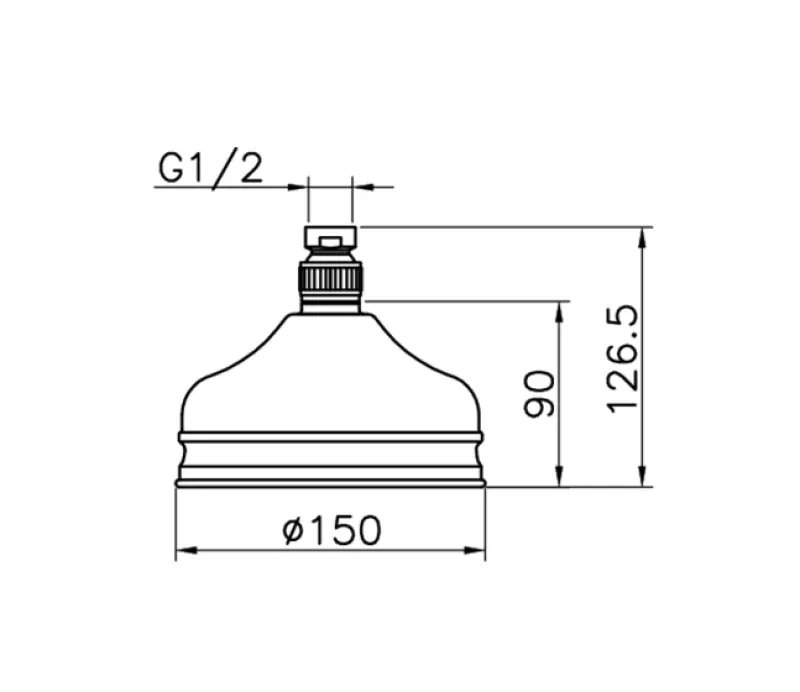 Χούμπερ Νοσταλγικό Ντους Βροχής 15εκ Μπρούντζος 05.SO.01H.BA