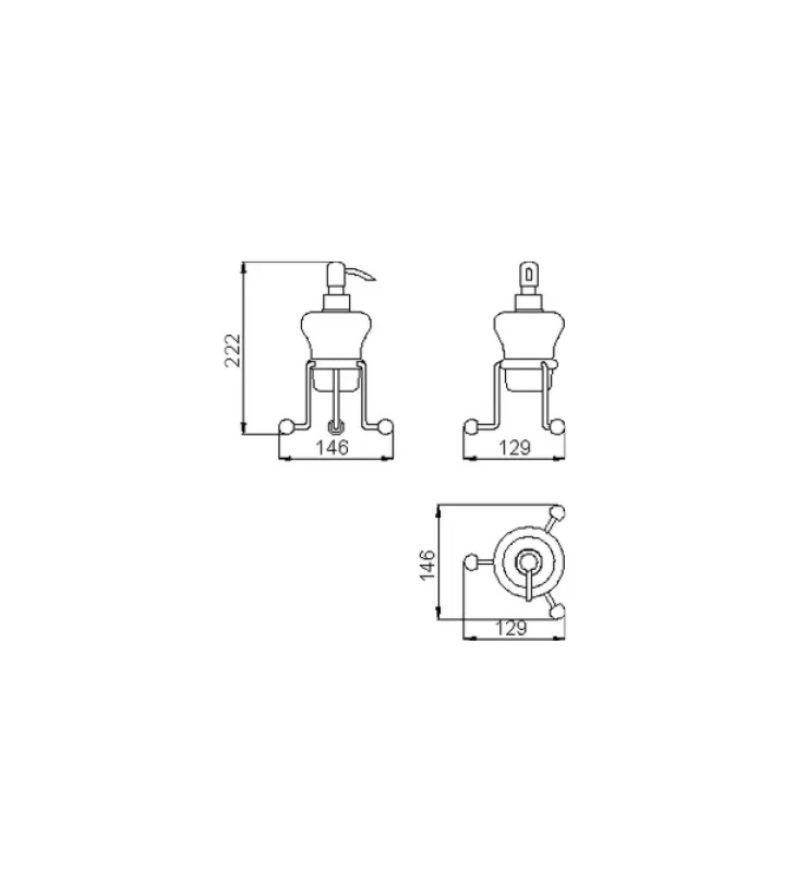 Χούμπερ Κρουαζέτ Κλασική Διανομέας Σαπουνιού Χρώμιο-Κεραμικό 4030.01H.CR