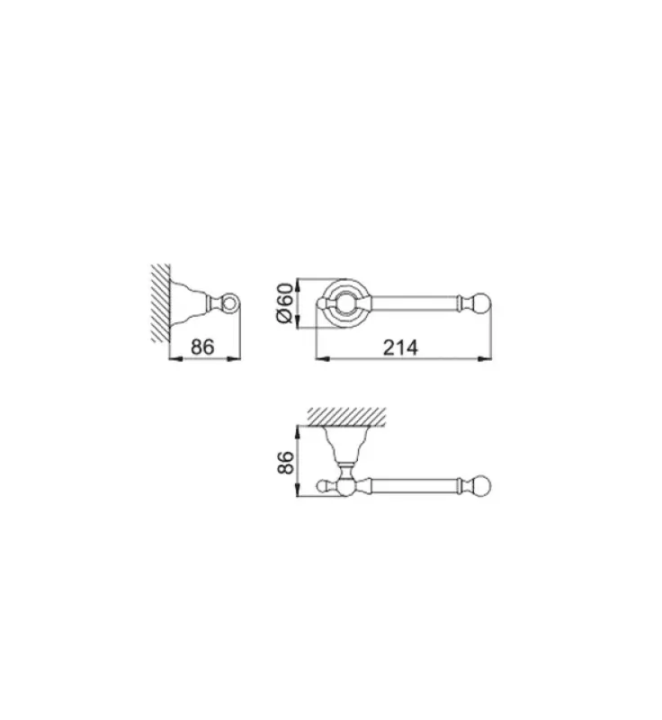 Χούμπερ Κρουαζέτ Κλασική θήκη χαρτιού τουαλέτας Χρώμιο 4034.01H.CR