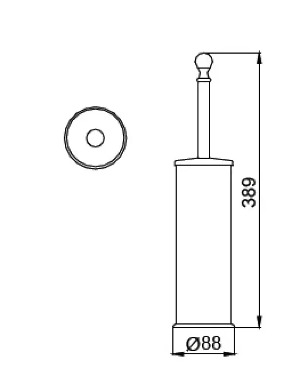 Χούμπερ Κρουαζέτ Κλασική βάση για βούρτσα τουαλέτας, επιδαπέδιο μοντέλο, Χρώμιο 4040.01H.CR