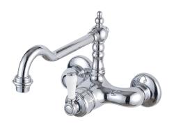 Νοσταλγική βρύση κουζίνας Hermitage R επιτοίχια βρύση Χρώμιο 10.9021