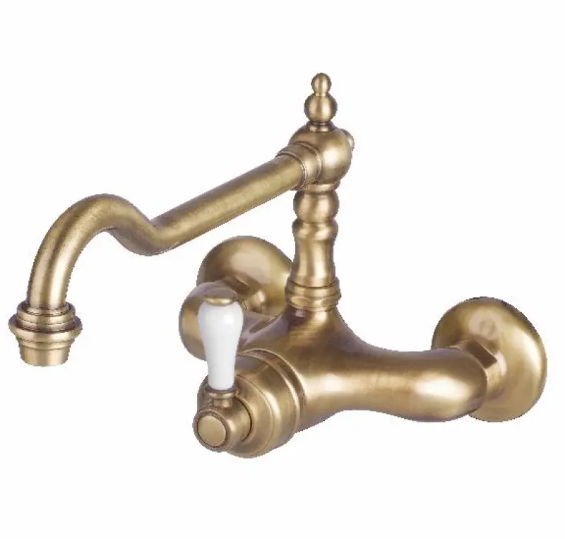 Νοσταλγική βρύση κουζίνας Hermitage R επιτοίχια βρύση Χρώμιο 10.9021