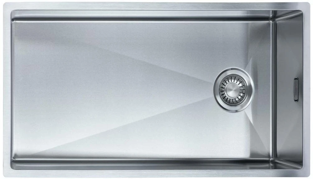ABK Bingara Εξτρά μεγάλο ανοξείδωτο νεροχύτη 80x40cm με ασύμμετρη εξαγωγή, επιφάνεια και επίπεδη εγκατάσταση BIN80LFVI