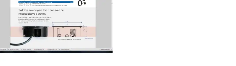 Bachmann Twist πρίζα κουζίνας ενσωματωμένη σε πάγκο από ανοξείδωτο ατσάλι, διπλή 008749