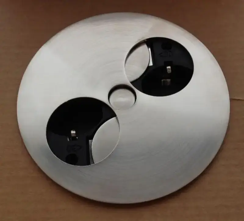 Bachmann Twist πρίζα κουζίνας ενσωματωμένη σε πάγκο από ανοξείδωτο ατσάλι, διπλή 008749