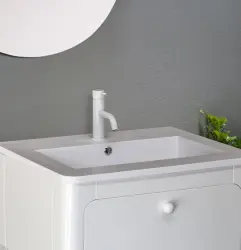 WaterEvolution Flow μπαταρία νιπτήρα ματ λευκό T110BR