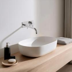 Waterevolution Flow ενσωματωμένη βρύση νιπτήρα με κάλυμμα χρώμιο με έξοδο 25cm T1161B01-25