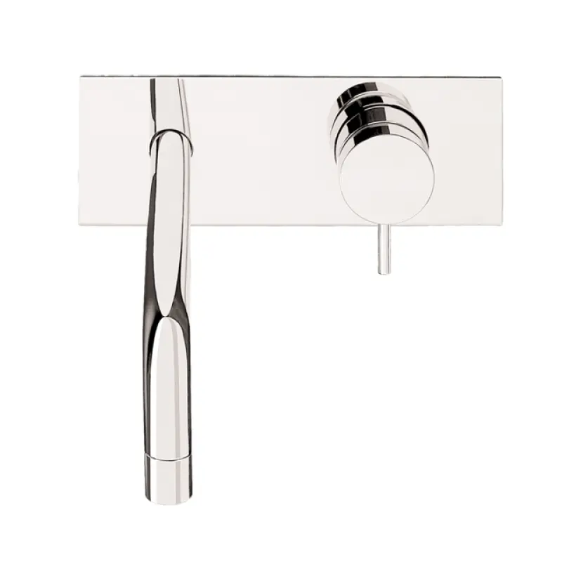 Waterevolution Flow ενσωματωμένη βρύση νιπτήρα με κάλυμμα χρώμιο με έξοδο 25cm T1161B01-25