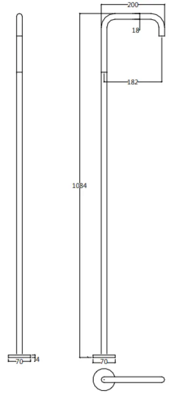 Waterrevolution Flow όρθια μπαταρία νιπτήρα με εντοιχισμένη μπαταρία ανάμειξης χρώμιο 1207925192