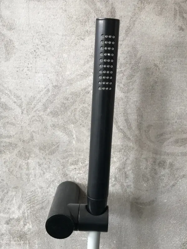 Waterevolution Flow μπαταρία μπάνιου με σετ χειροκίνητου ντους μαύρο ματ T130PR