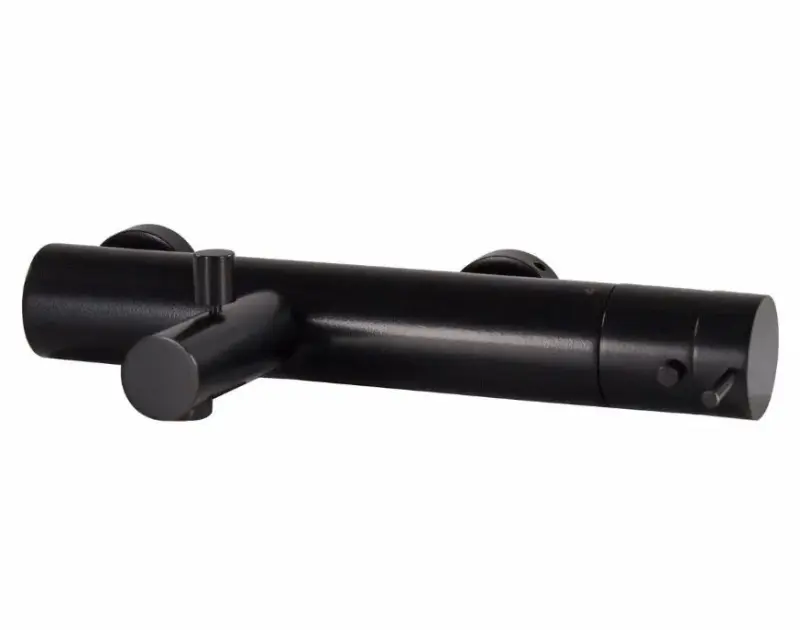 Waterevolution Flow θερμοστατική badkraan met χειροdouche σετ ματ μαύρο T130TPR