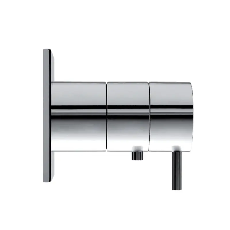 Εντοιχισμένος θερμοστάτης ντους Waterevolution Flow με τετράγωνο ροζέτα, ματ λευκό, T142TBBR