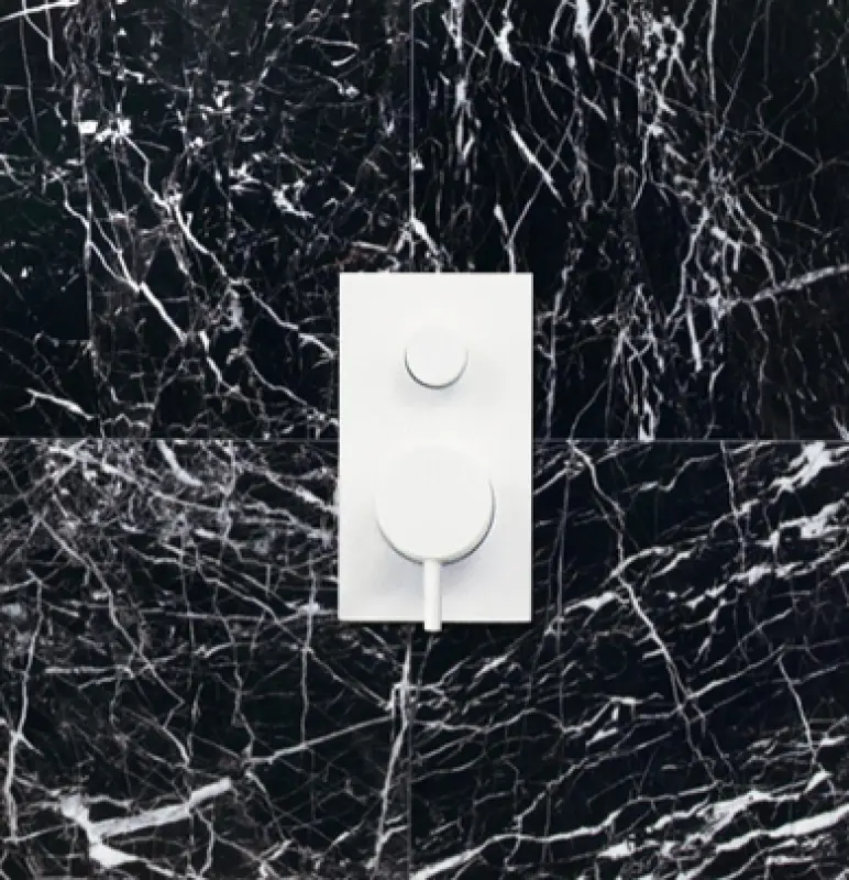 Waterevolution Flow ενσωματωμένος θερμοστάτης ντους με 2 εξόδους ματ λευκό T132TBBR