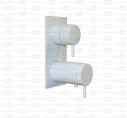 WaterEvolution Flow εντοιχισμένος θερμοστάτης ντους με 3 εξόδους ματ λευκό T136TBBR.
