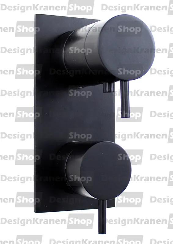 Waterrevolution Flow εντοιχισμένος θερμοστάτης ντους με 3 εξόδους μαύρο ματ T136TBPR