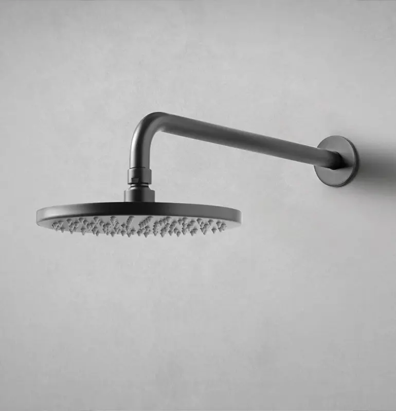 Waterevolution Flow κεφαλή ντους 200 mm με σύνδεση τοίχου μαύρο ματ T1641PR