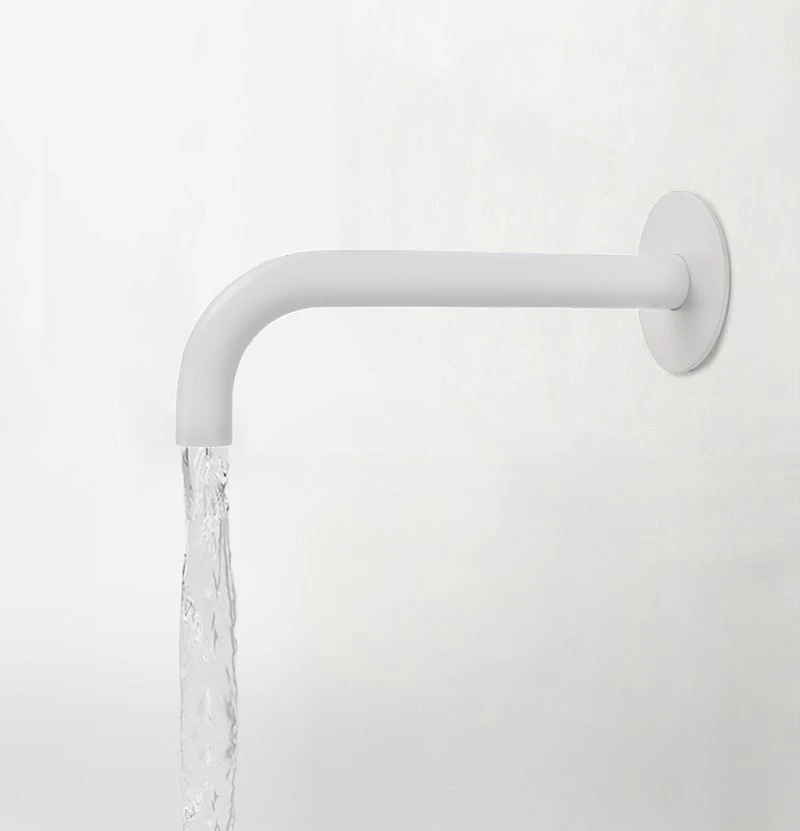 WaterEvolution Flow λευκή ματ μπαταρία μπανιέρας T167115BR μήκος ρουξουνιού 15cm.