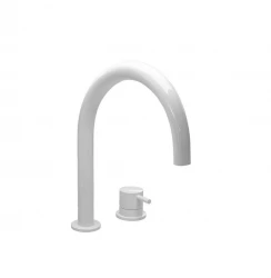 WaterEvolution Flow 2-οπών μπαταρία νιπτήρα ματ λευκό T112UBR
