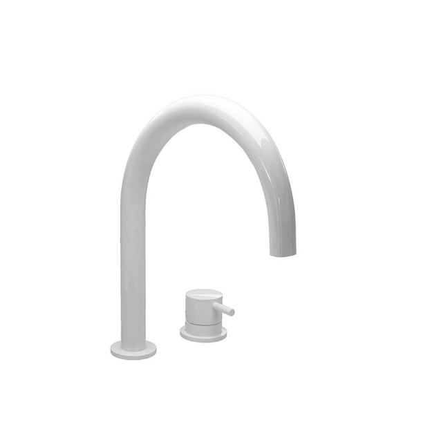 WaterEvolution Flow 2-οπών μπαταρία νιπτήρα ματ λευκό T112UBR