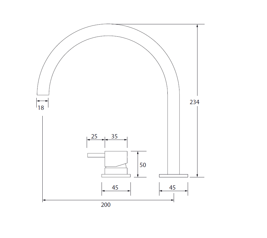 WaterEvolution Flow 2-οπών μπαταρία νιπτήρα ματ λευκό T112UBR