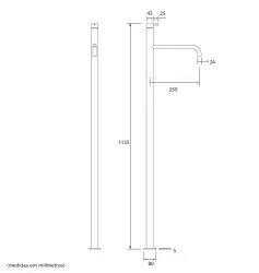 Waterevolution Flow αυτόνομη βρύση νιπτήρα χρωμίου T11301