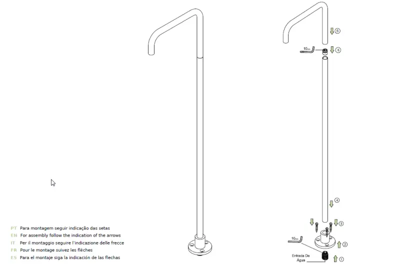 Waterevolution Flow Μονόκλινη βρύση νιπτήρα Μαύρο ματ T1.676.PR
