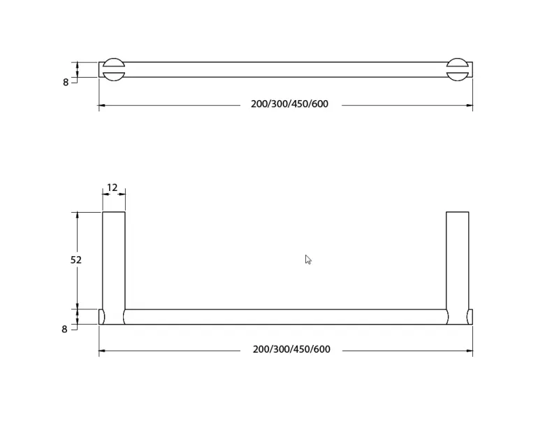 Waterrevolution S22 πετσετοθήκη 30 cm ανοξείδωτο ατσάλι A411IE