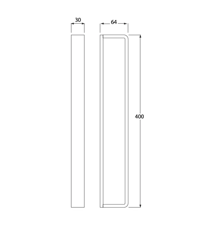Waterevolution Deep κάθετη κρεμάστρα πετσετών 40cm χρώμιο A21601
