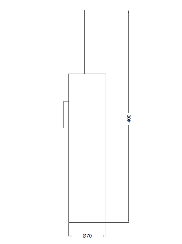 Waterrevolutie Diepe toiletborstelset wand chroom A24101