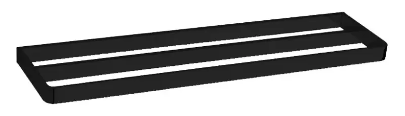 Ουάτερεβολούσιον Ντιπ διπλή κρεμάστρα πετσετών 60 εκ μαύρο ματ A212DPR