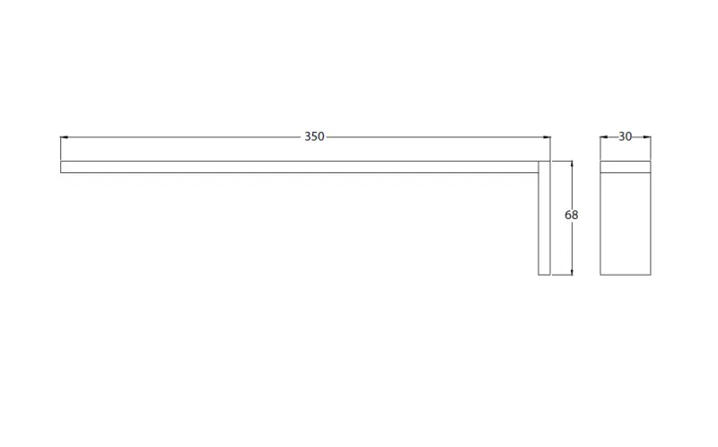 Waterevolution Deep πετσετοθήκη 35cm ματ λευκό A215BR
