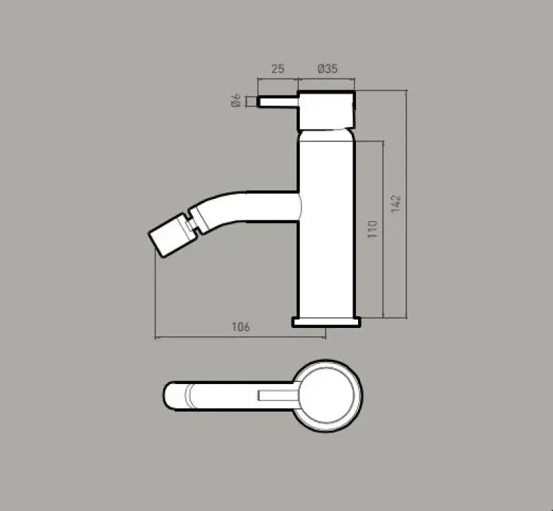 WaterEvolution Flow bidetμίκτης μαύρο ματ T120PR
