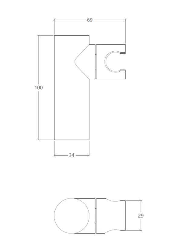Water Evolution Flow Ρυθμιζόμενη βάση χειροκίνητου ντους μαύρο ματ T1623PR
