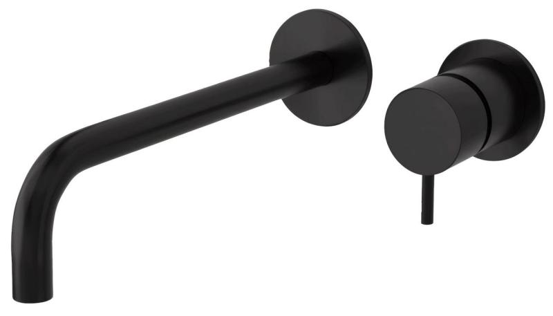 Waterevolution Flow ενσωματωμένη βρύση νιπτήρα μαύρη ματ με έξοδο 21cm T116BPR-21