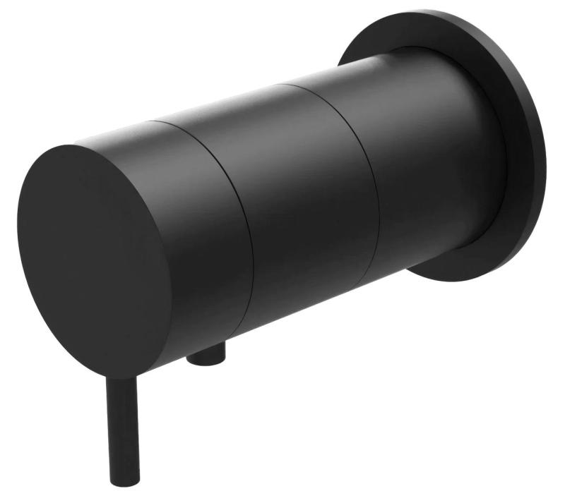 Waterevolution Flow ενσωματωμένος θερμοστάτης ντους με στρογγυλό ροζέτα ματ μαύρο 1208778082 T142TBPR