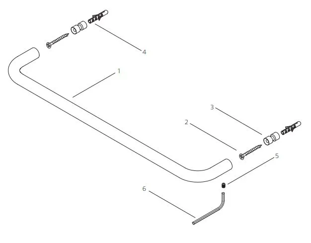 Ορθοστάτης πετσέτας Waterevolution flow 35cm Χρώμιο A11101