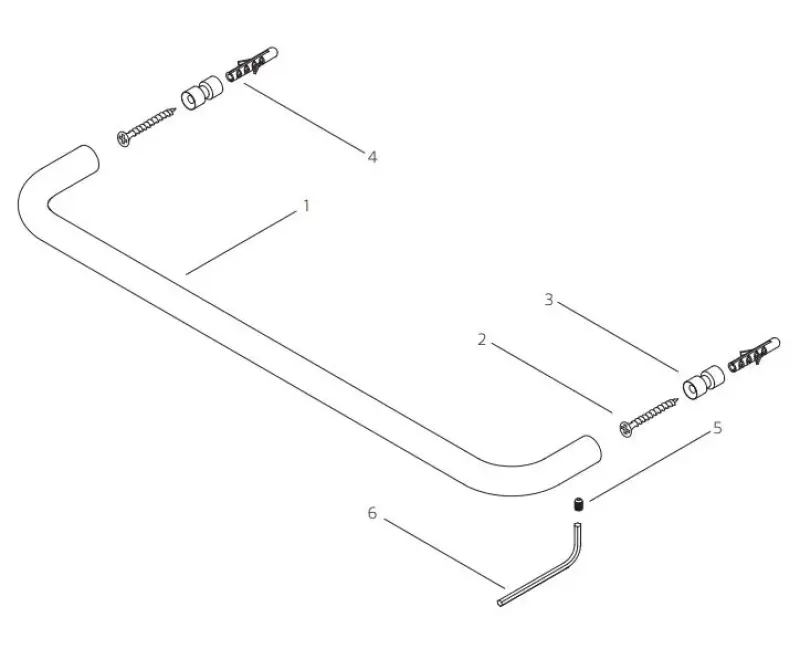 Waterevolution flow πετσετοθήκη 60cm ματ λευκό A112BR