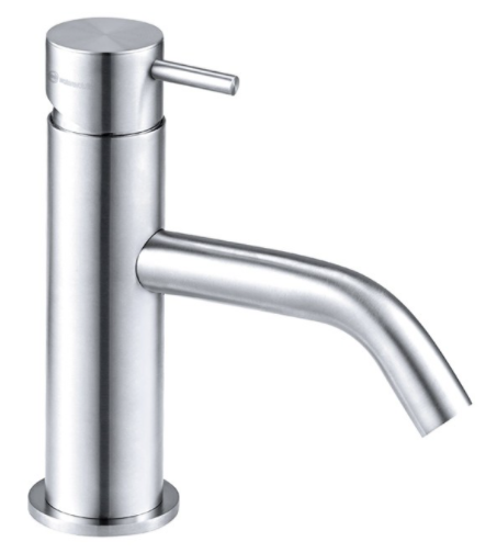 Waterrevolution Flow χαμηλή βρύση νιπτήρα ανοξείδωτο ατσάλι T110IE